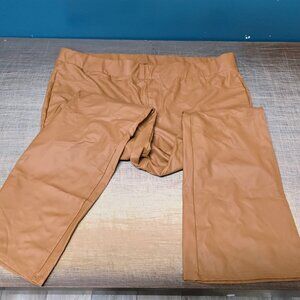 Torrid Faux Leather Full-Length Slim Boot Leggings – Camel – Size 4R